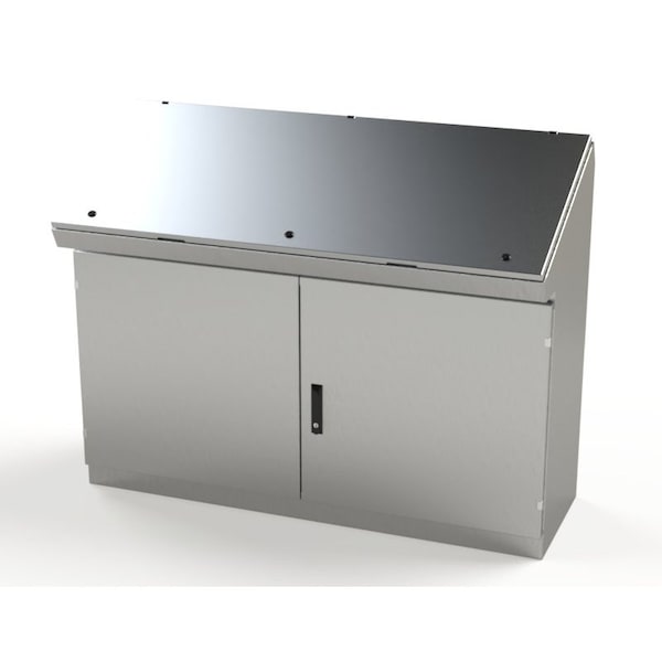 1/4 Turn Latch, 3 Point Latch with Keyed Handle Electrical Enclosures, 46-1/4 in H, 18-1/2 in D